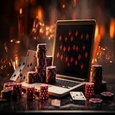 Meja permainan blackjack live dengan indikator peringkat turnamen